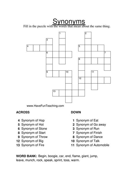 crossword solver synonyms